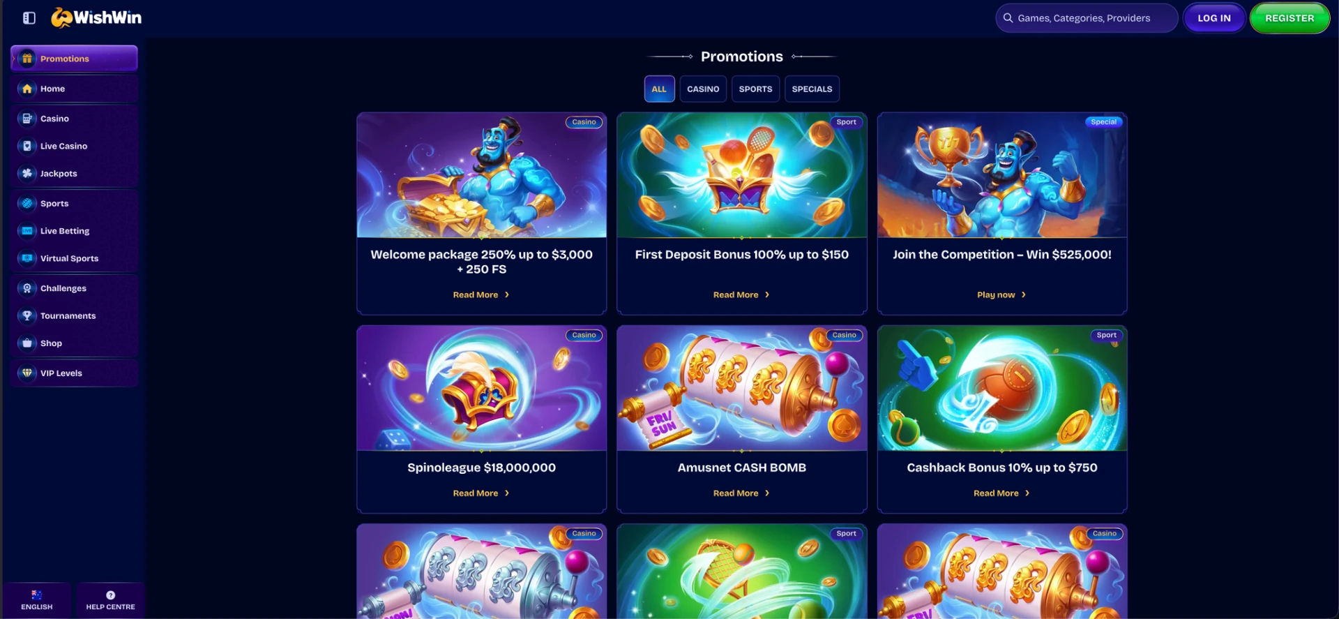 Wishwin casino promotions