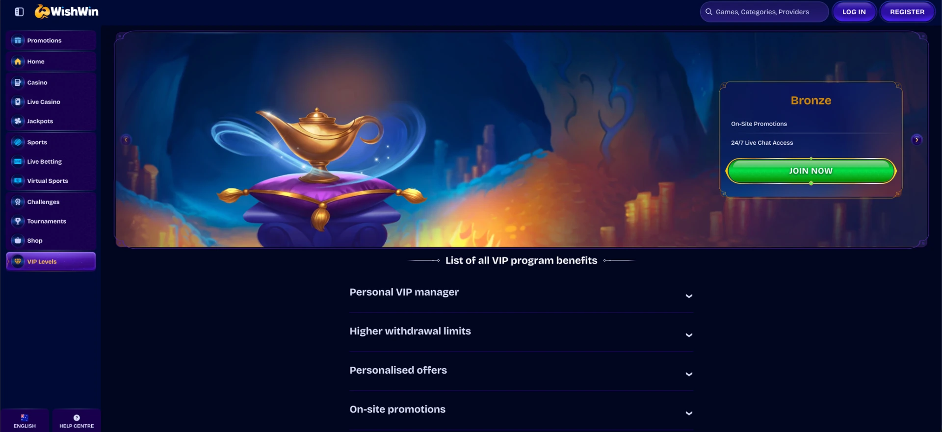 Bronze level in the Wishwin VIP programme